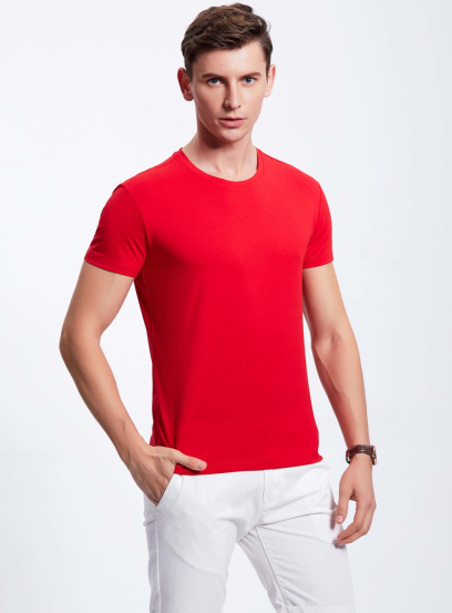 圓領T恤衫·大紅